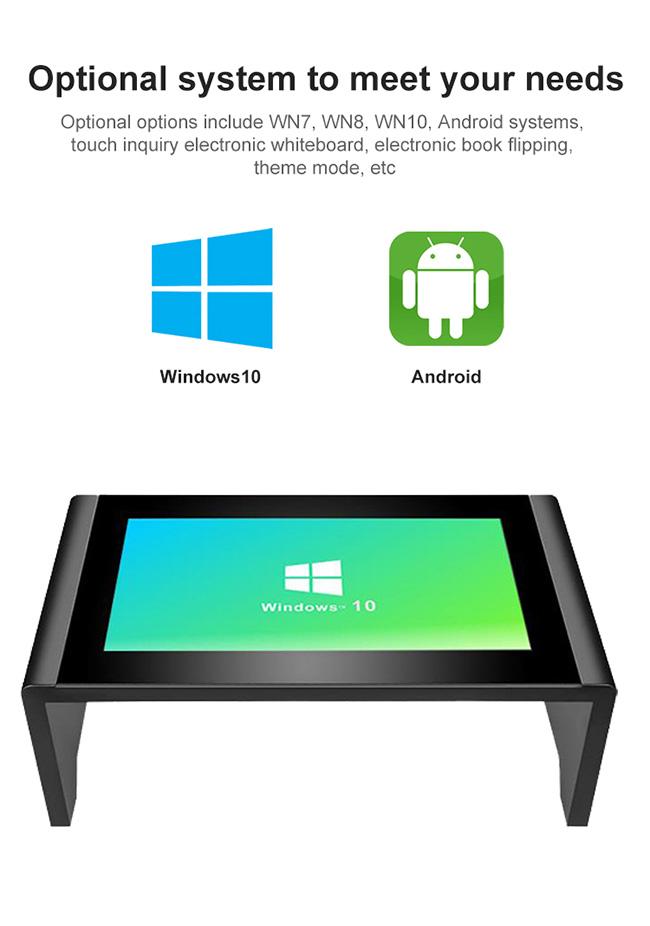윈도우와 43 인치 특화 지능형 터치 LCD 멀티터치 커피 테이블
