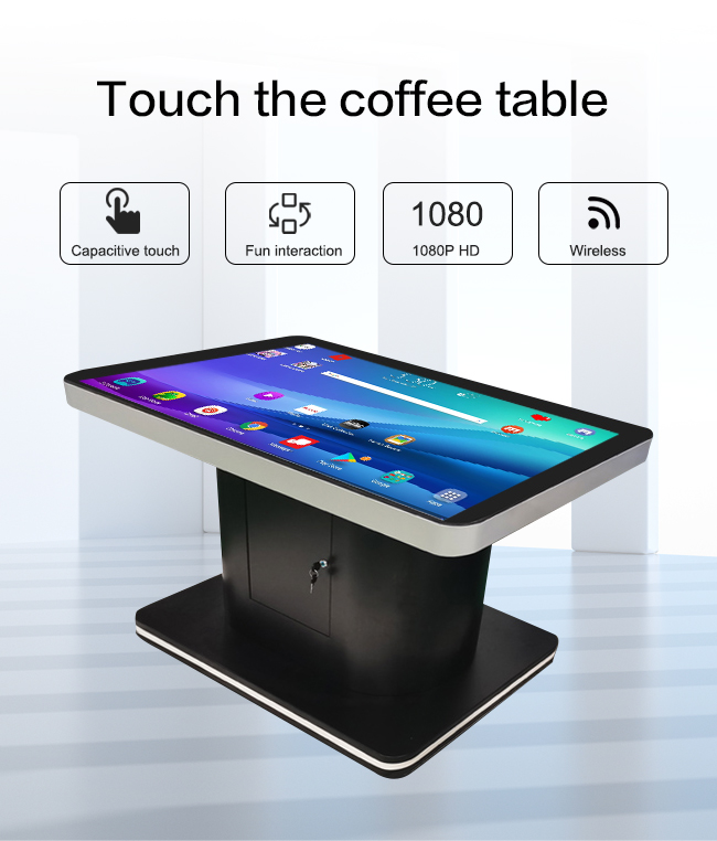 T-형 Lcd 상호 작용하는 식당 스마트 홈 제품 안드로이드 터치 스크린 다기능 테이블 컴퓨터