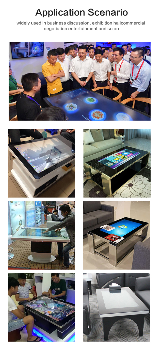 T-형 Lcd 상호 작용하는 식당 스마트 홈 제품 안드로이드 터치 스크린 다기능 테이블 컴퓨터