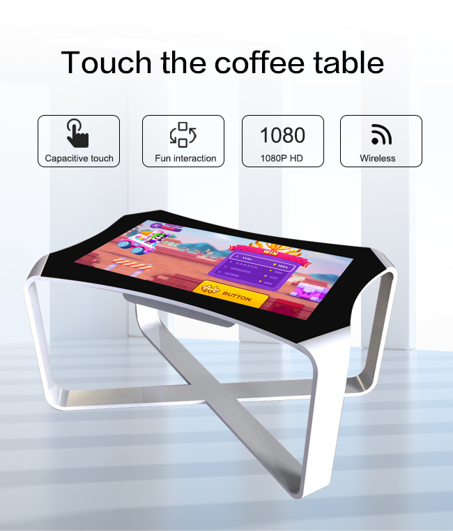 터치 테이블 와이파이 안드로이드 시스템 LCD 테이블 키오스크 상호 작용하는 다중 상부 커피 지능형 터치 스크린 테이블
