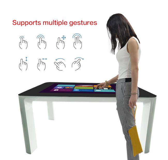 게임 / 광고 / 시범 지능형 터치 테이블을 위한 LCD 상호 작용하는 전기 용량 디지털 터치 스크린 테이블