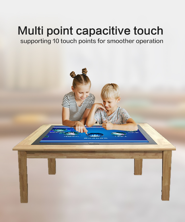 어린이들을 위한 43개의 인치 터치 스크린 액티비티표 디지털 차 LCD 터치스크린 식탁 안드로이드 / 윈도우 ＯＳ 터치 테이블