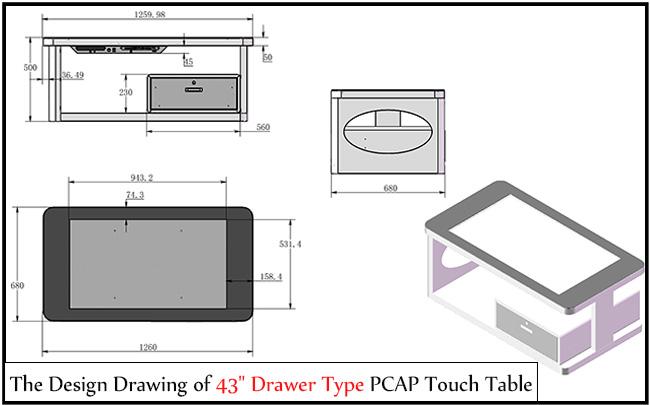 다중 포인트는 스크린 테이블 가격 지능형 터치 스크린창 시스템 LCD 텔레비전 테이블 디지털 키오스크를 접촉합니다